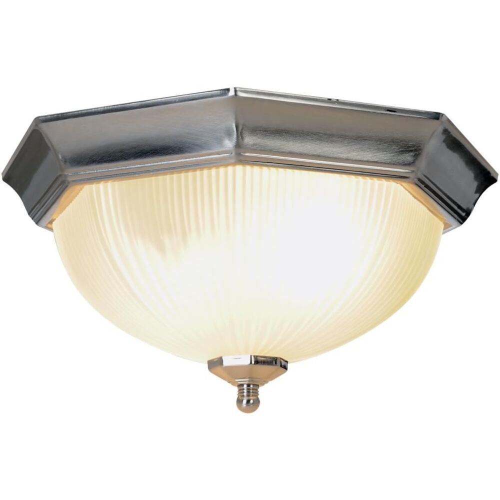 Monument Decorative Ceiling Light Fixture Brushed Nickel 15 " 3-Bulb Flush Mount